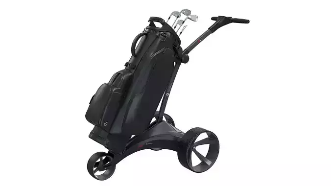 Motocaddy S1 Electric Golf Trolley with Bag Low-poly 3D model Motocaddy S1 Electric Golf Trolley with Bag Low-poly 3D model