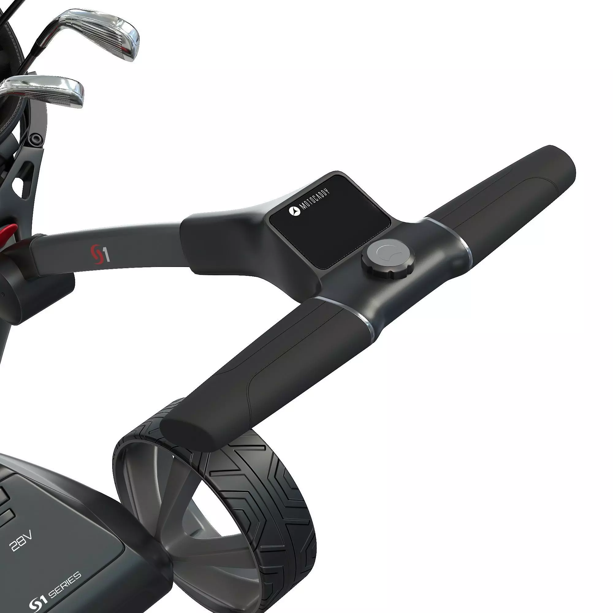 Motocaddy S1 Electric Golf Trolley with Bag Low-poly 3D model_5