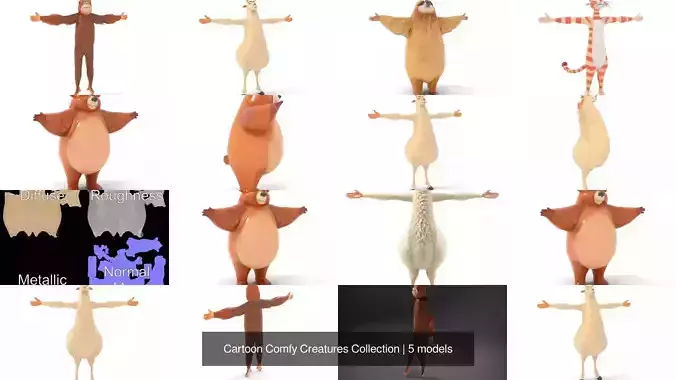 Cartoon Comfy Creatures Collection 