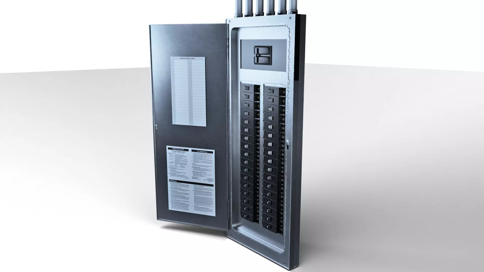 Electrical Panel Low-poly 3D model_6