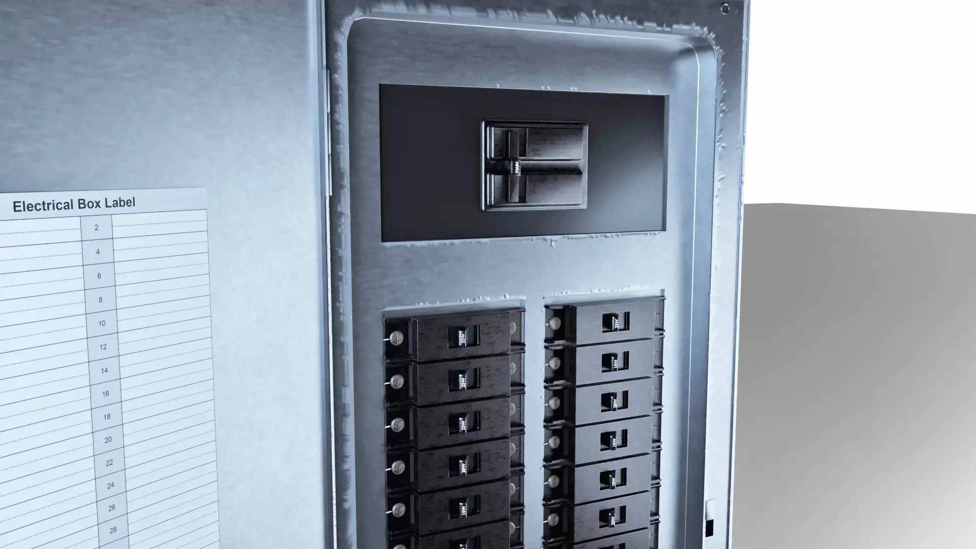 Electrical Panel Low-poly 3D model_4
