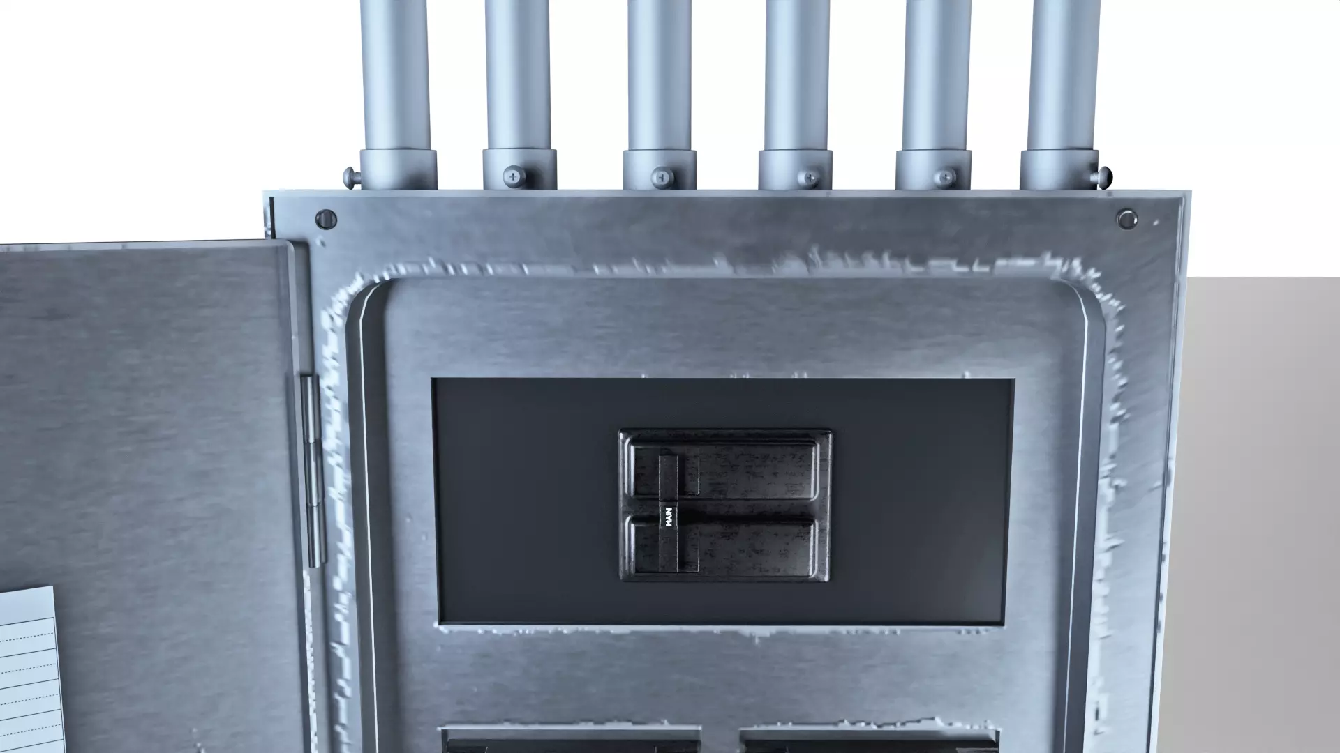 Electrical Panel Low-poly 3D model_5