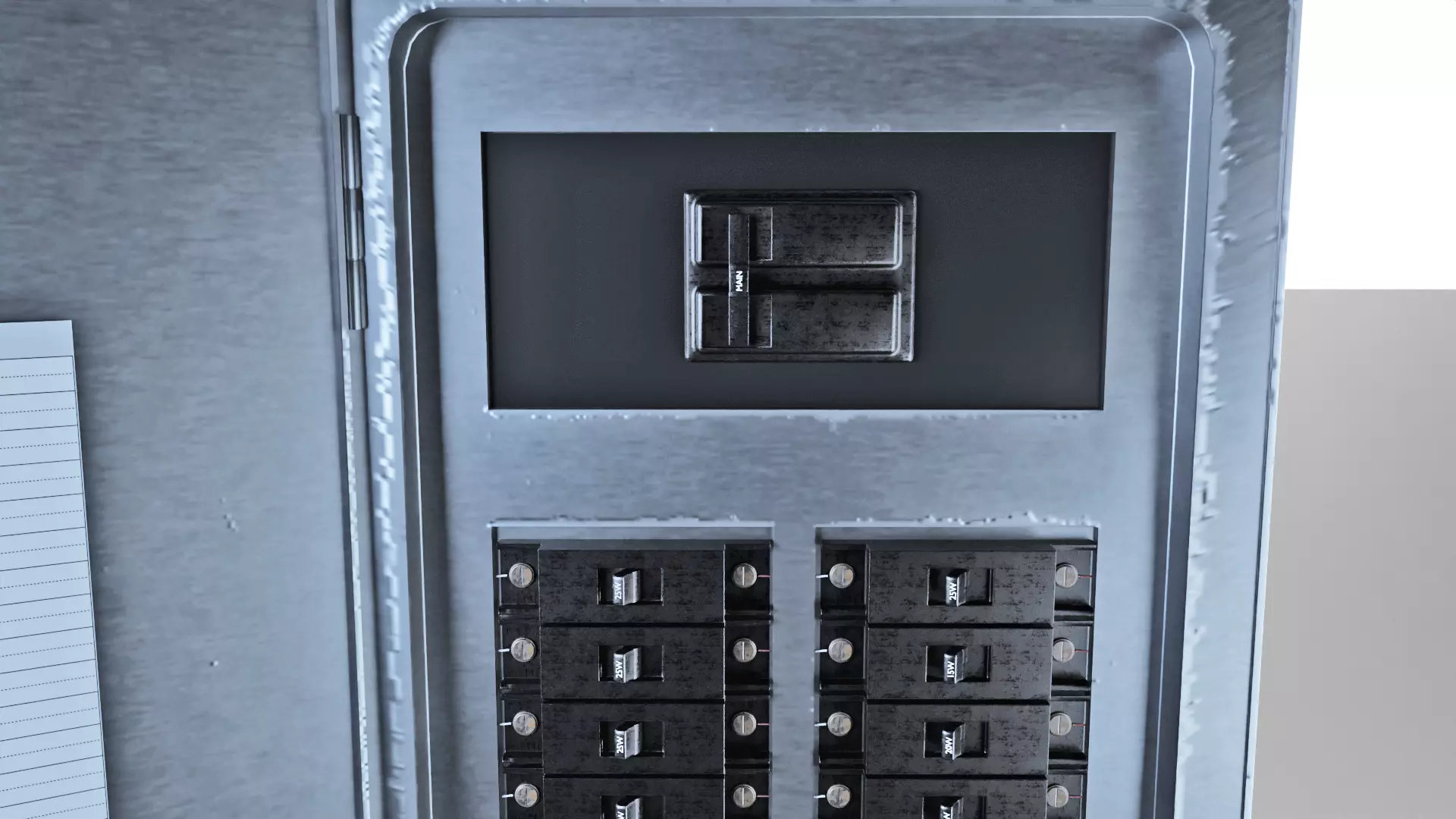 Electrical Panel Low-poly 3D model_3