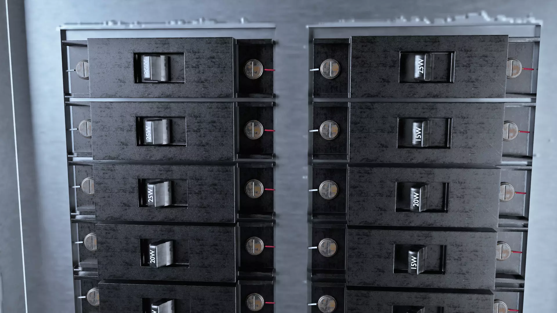 Electrical Panel Low-poly 3D model_2