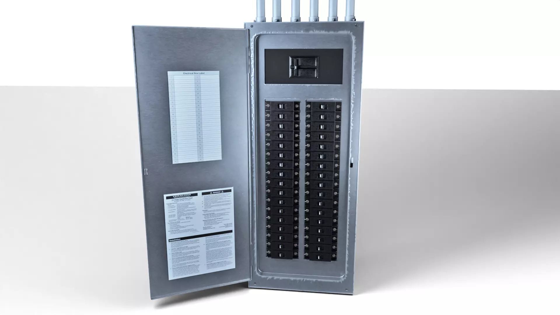 Electrical Panel Low-poly 3D model_0