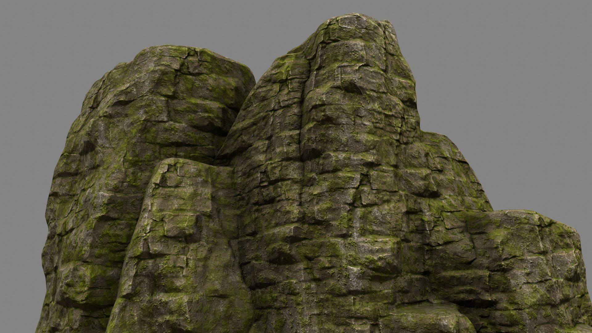 mount rock Low-poly 3D model_6