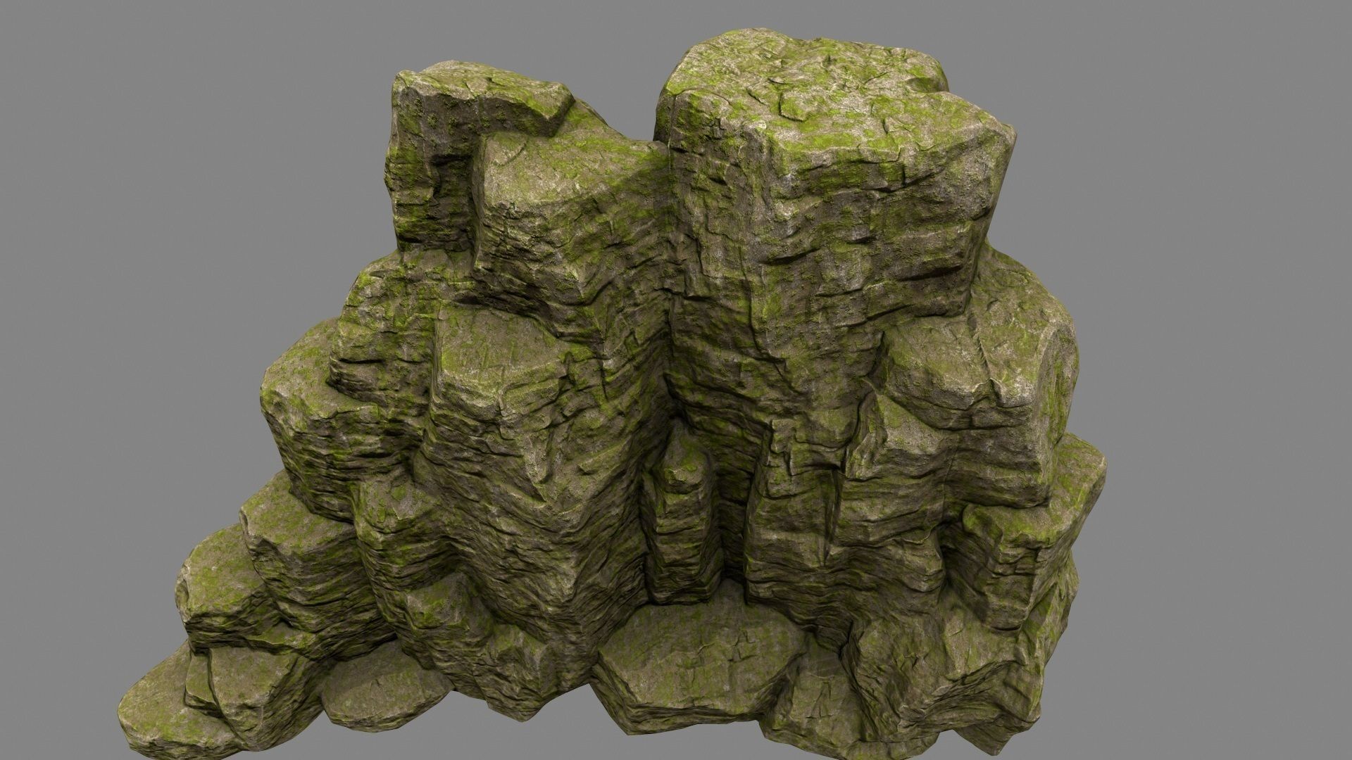 mount rock Low-poly 3D model_8