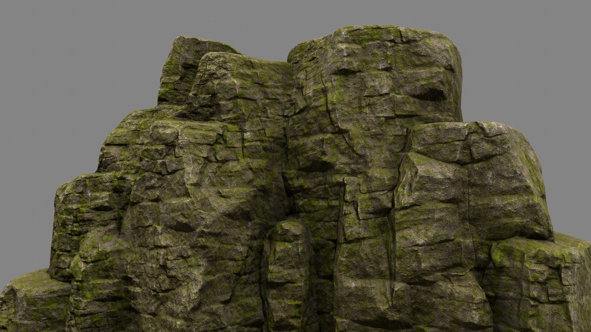 mount rock Low-poly 3D model_2