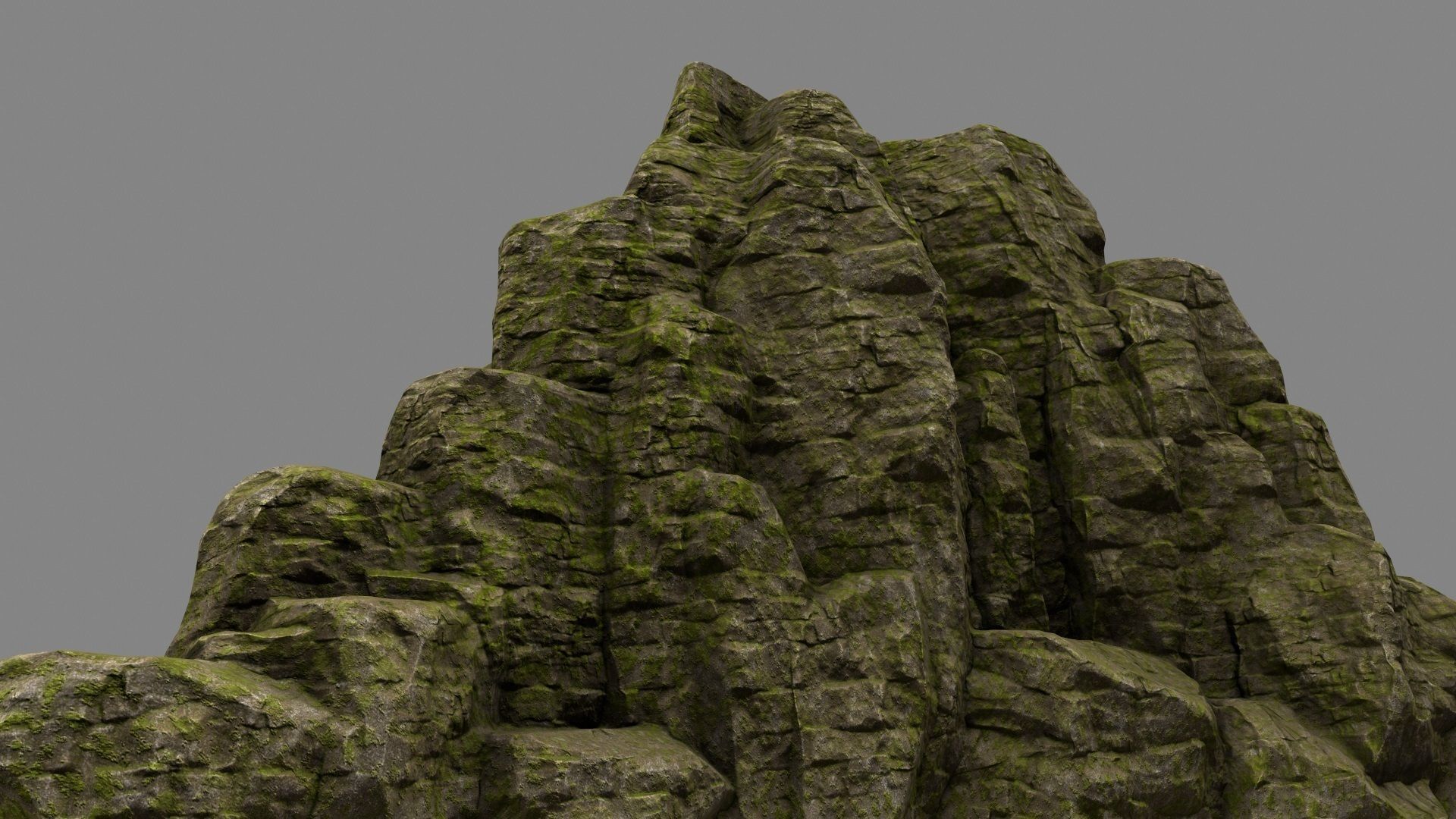 mount rock Low-poly 3D model_5