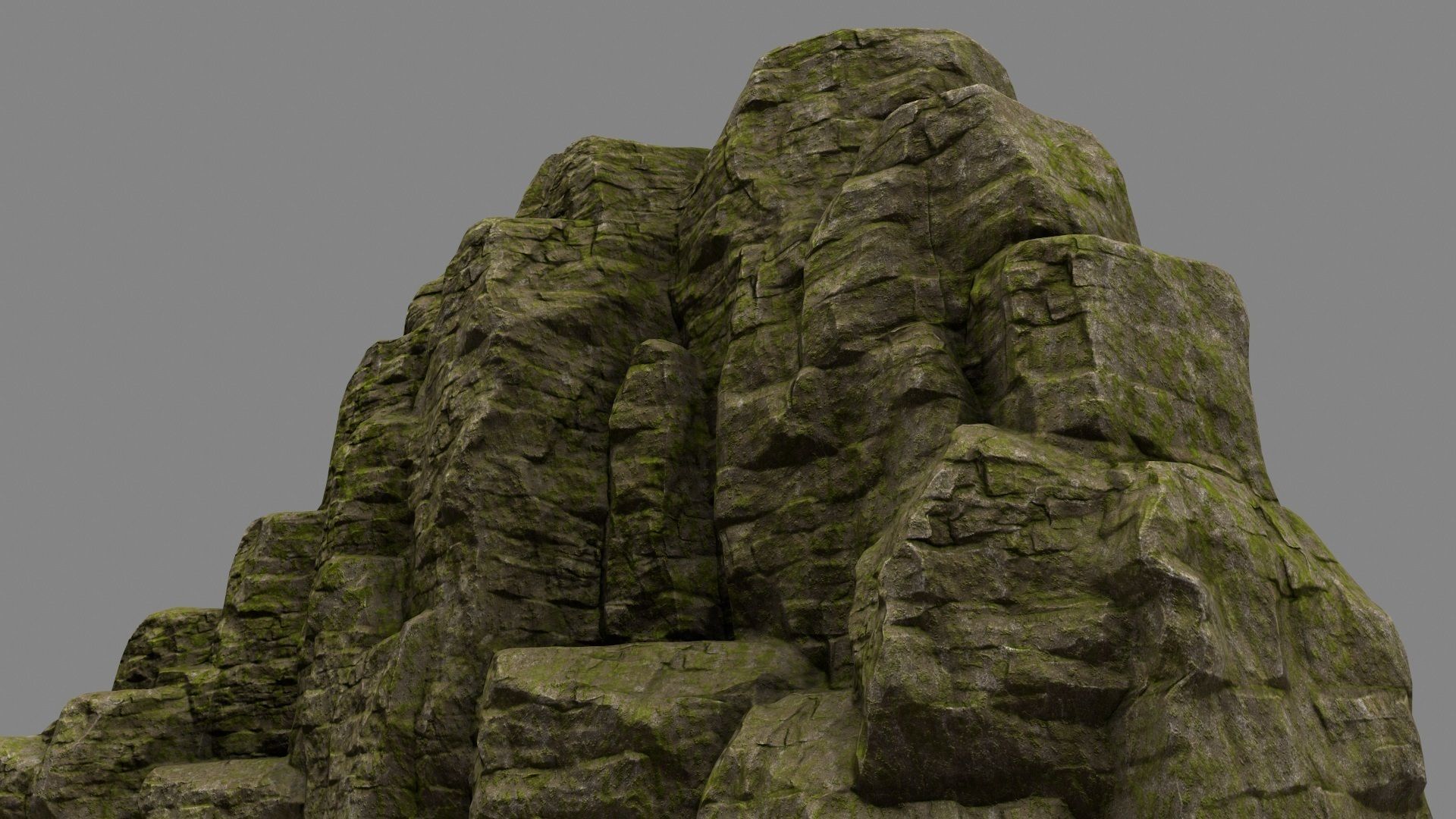 mount rock Low-poly 3D model_3