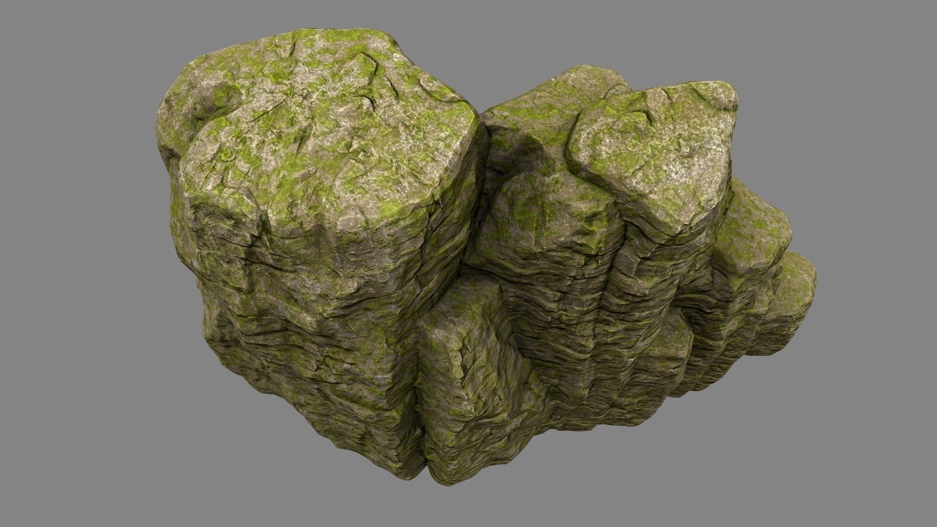 mount rock Low-poly 3D model_9