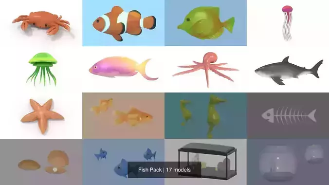 Fish Pack 3D Model Collection