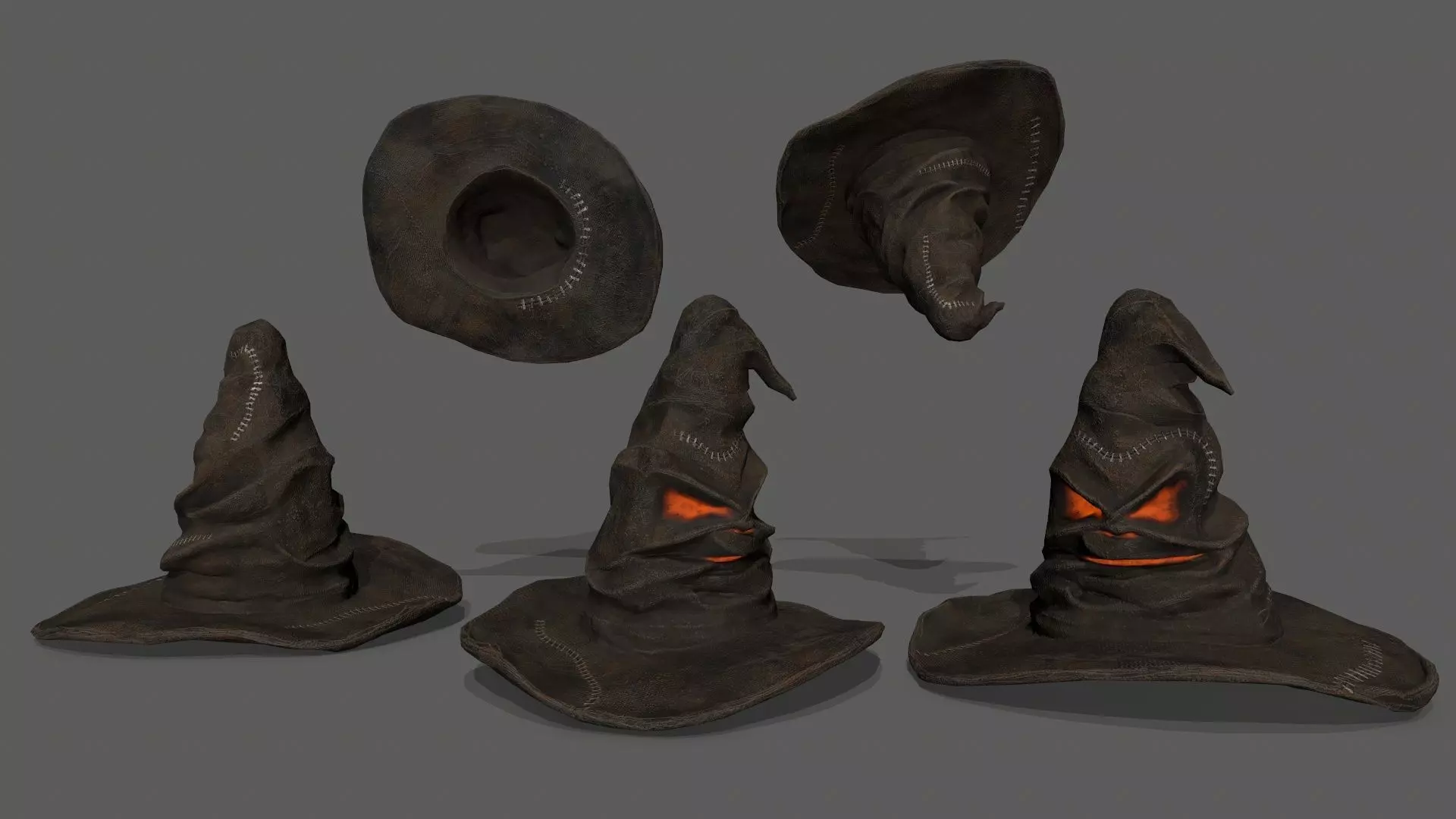 Halloween Hat Low-poly 3D model_0