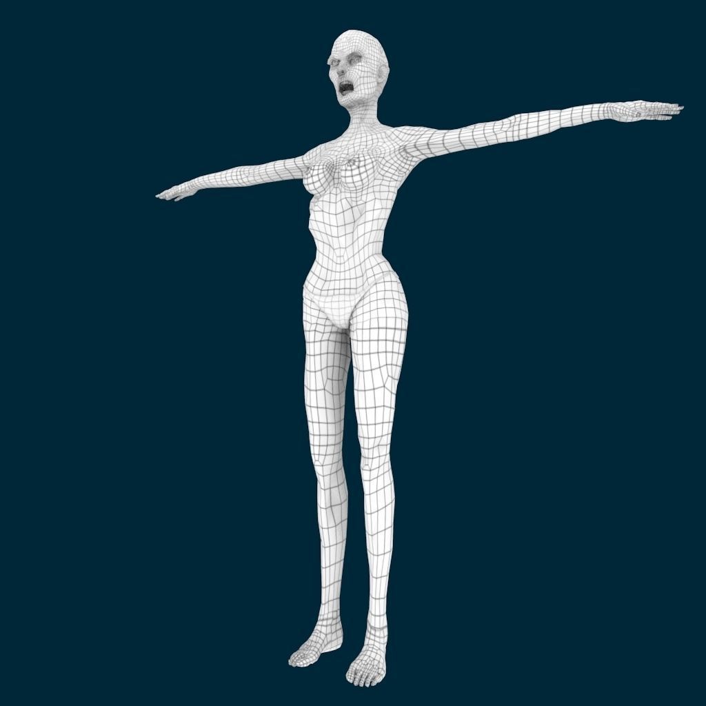 VM Av0001 - Helena-Female zombie character with a dirty dress Low-poly 3D model_25