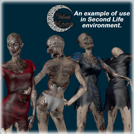 VM Av0001 - Helena-Female zombie character with a dirty dress Low-poly 3D model_2