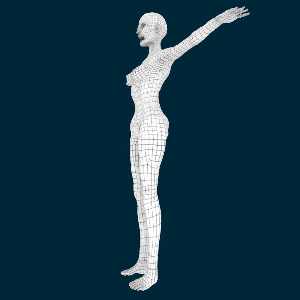 VM Av0001 - Helena-Female zombie character with a dirty dress Low-poly 3D model_23