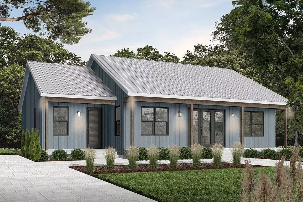 Modern Bungalow with Loft  Full 3D Architectural Model SketchUp  3D model_2