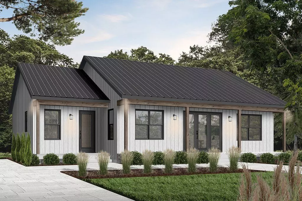 Modern Bungalow with Loft  Full 3D Architectural Model SketchUp  3D model_3