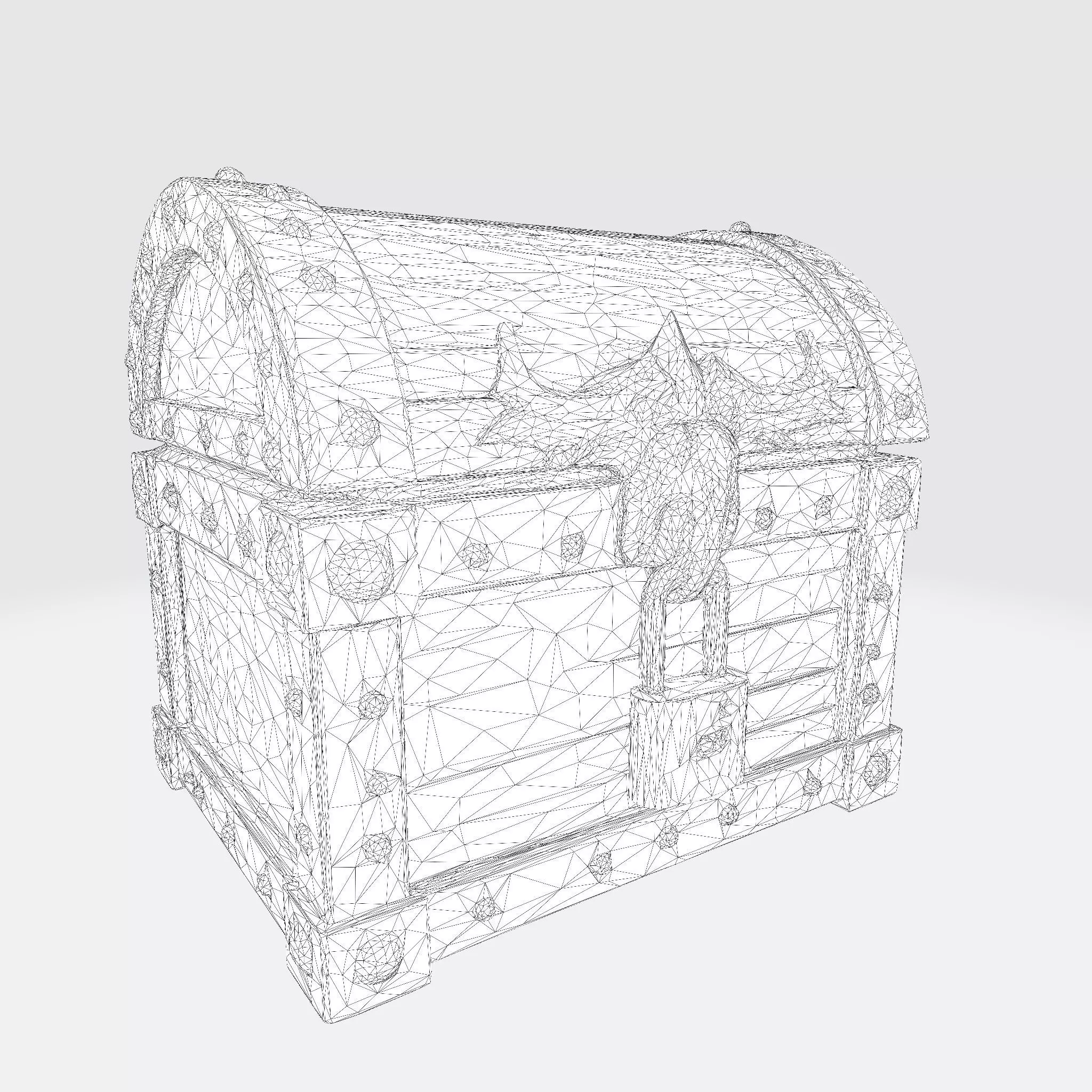 The Low-Poly Treasure Chest Asset Low-poly 3D model_9