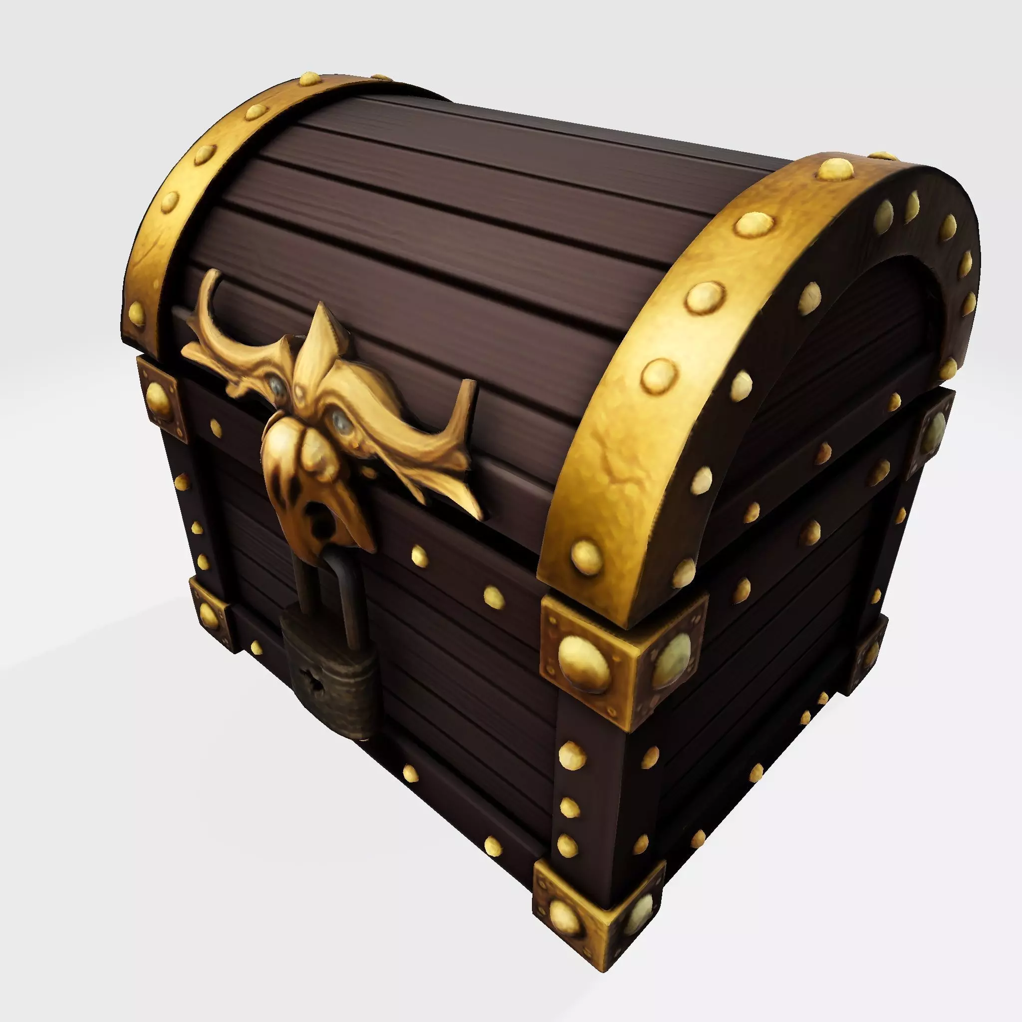 The Low-Poly Treasure Chest Asset Low-poly 3D model_4