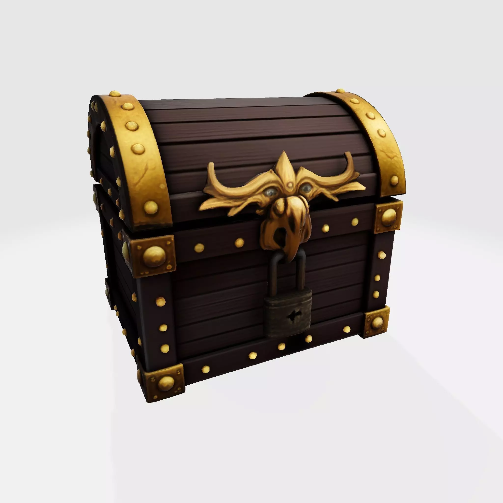 The Low-Poly Treasure Chest Asset Low-poly 3D model_0