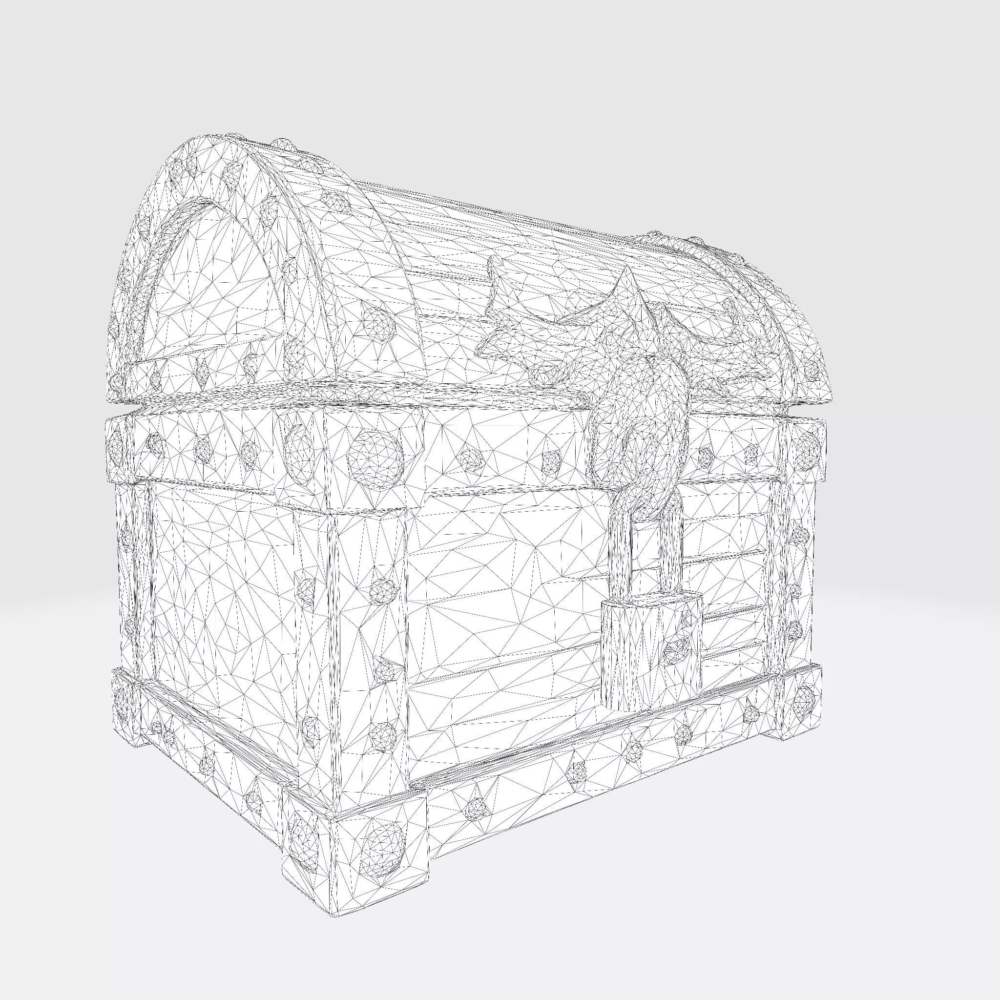 The Low-Poly Treasure Chest Asset Low-poly 3D model_12