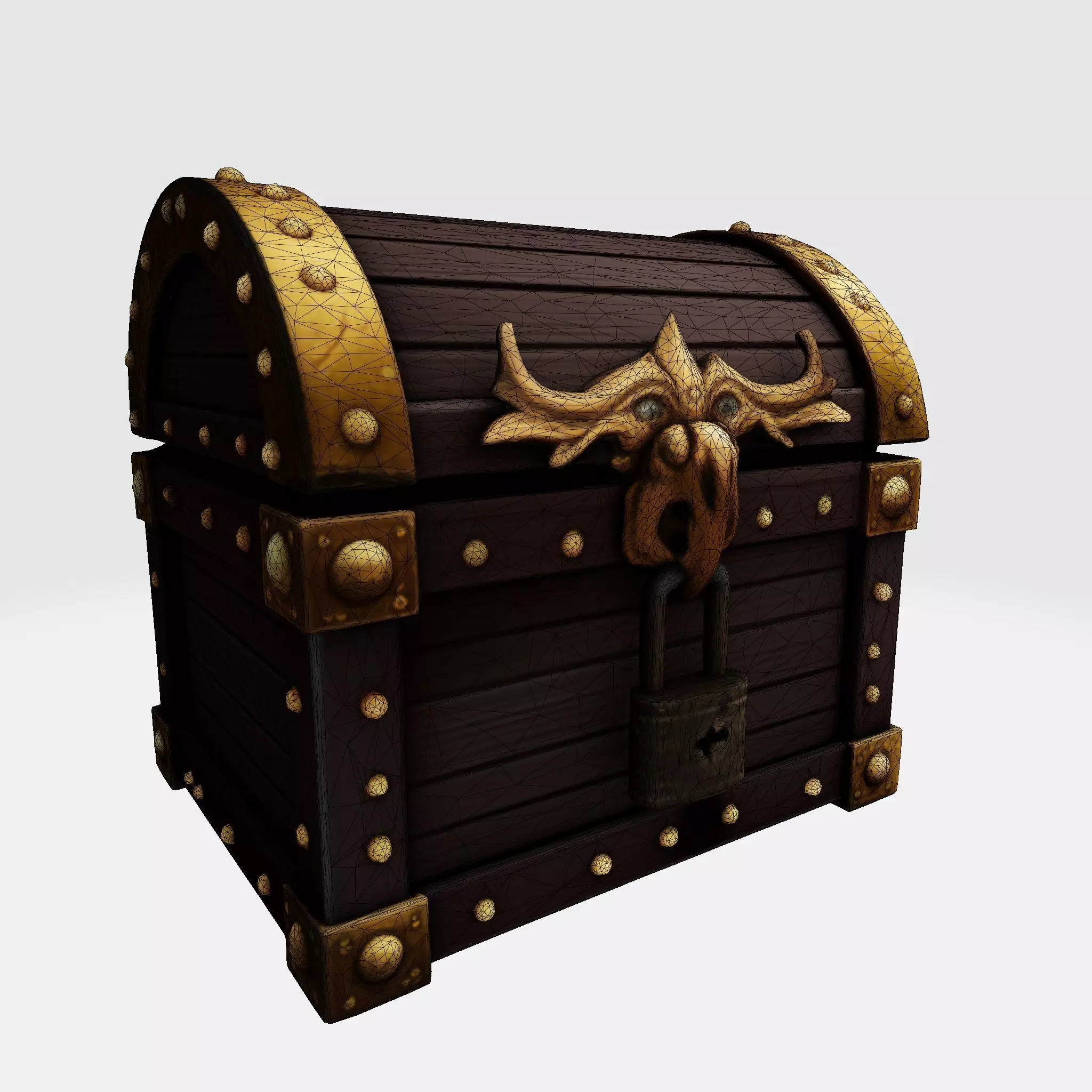 The Low-Poly Treasure Chest Asset Low-poly 3D model_8