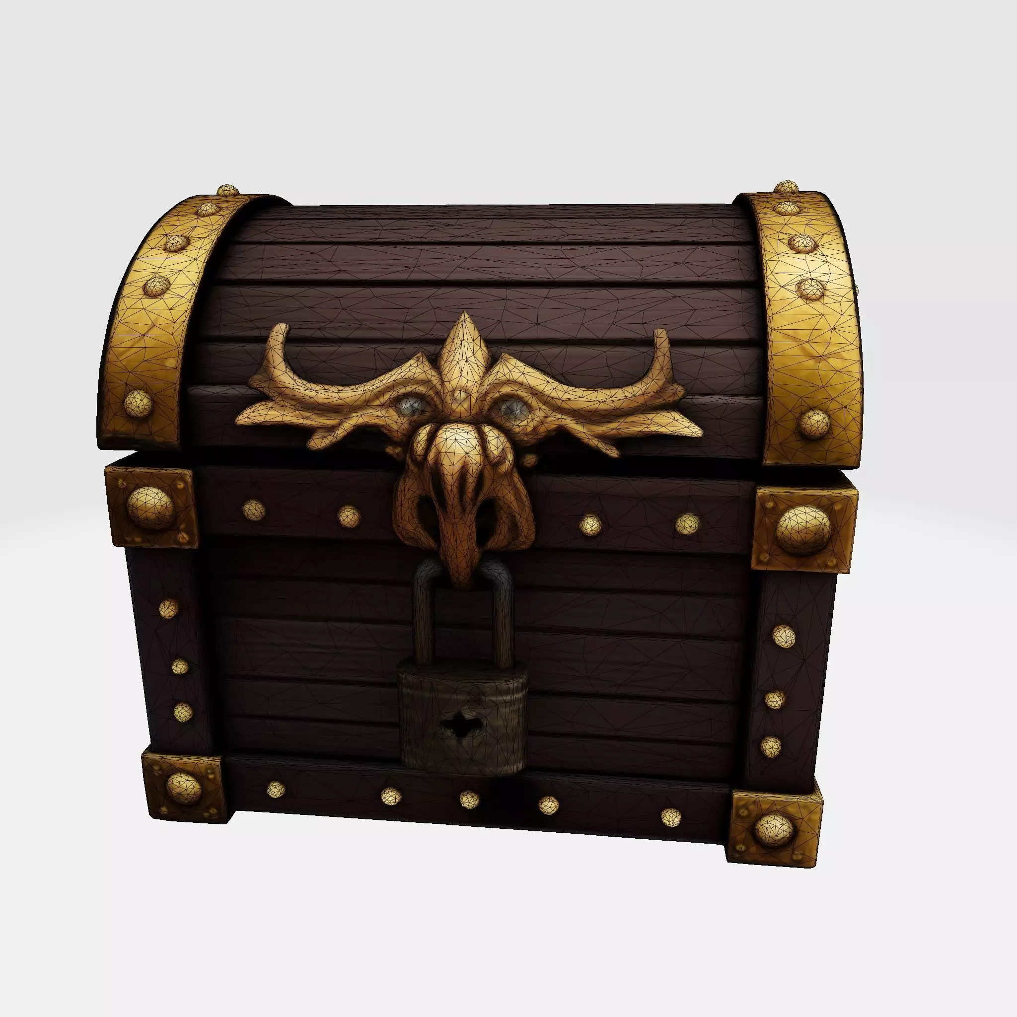 The Low-Poly Treasure Chest Asset Low-poly 3D model_7