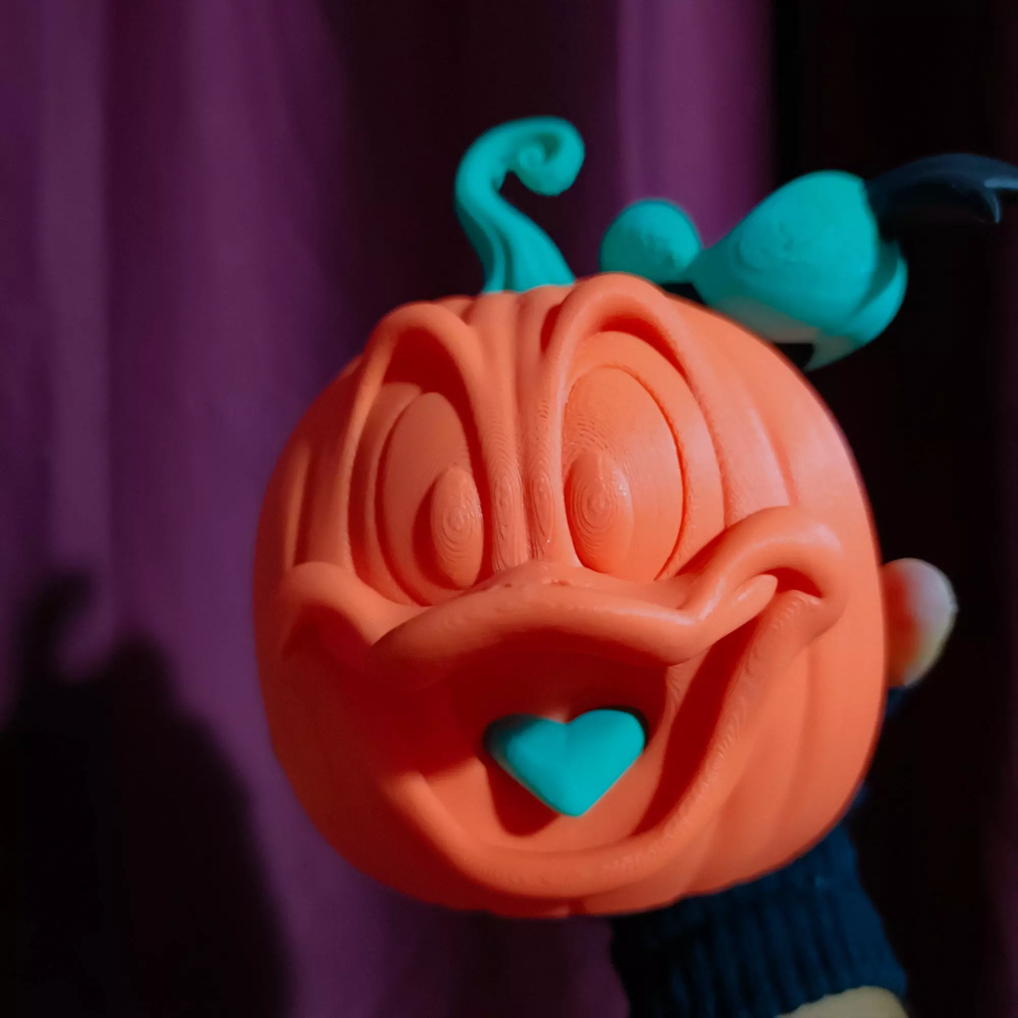 Donald Duck Carved Pumpkin Decor and Hollow 3MF MultiPart Model Free 3D print model_1