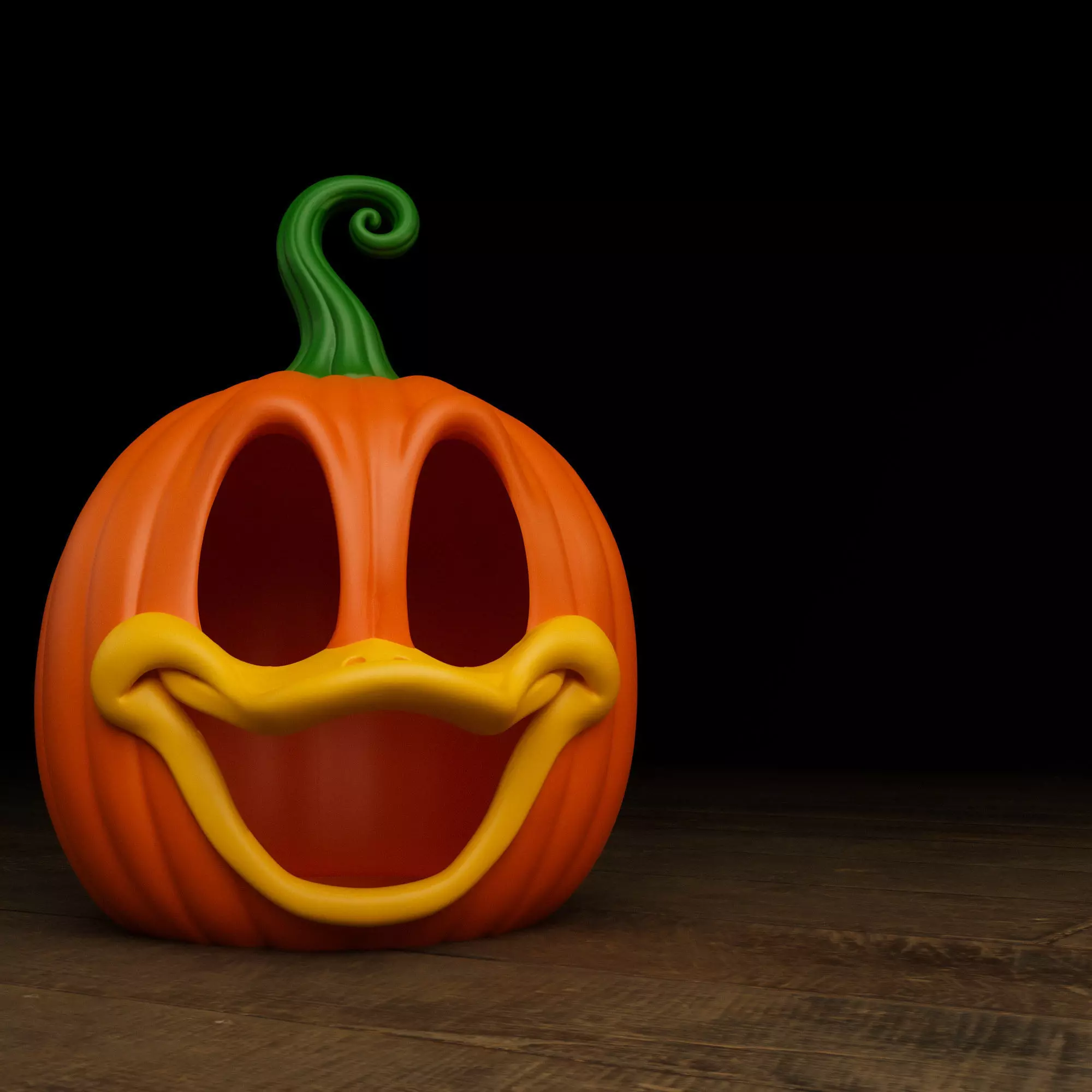 Donald Duck Carved Pumpkin Decor and Hollow 3MF MultiPart Model Free 3D print model_5
