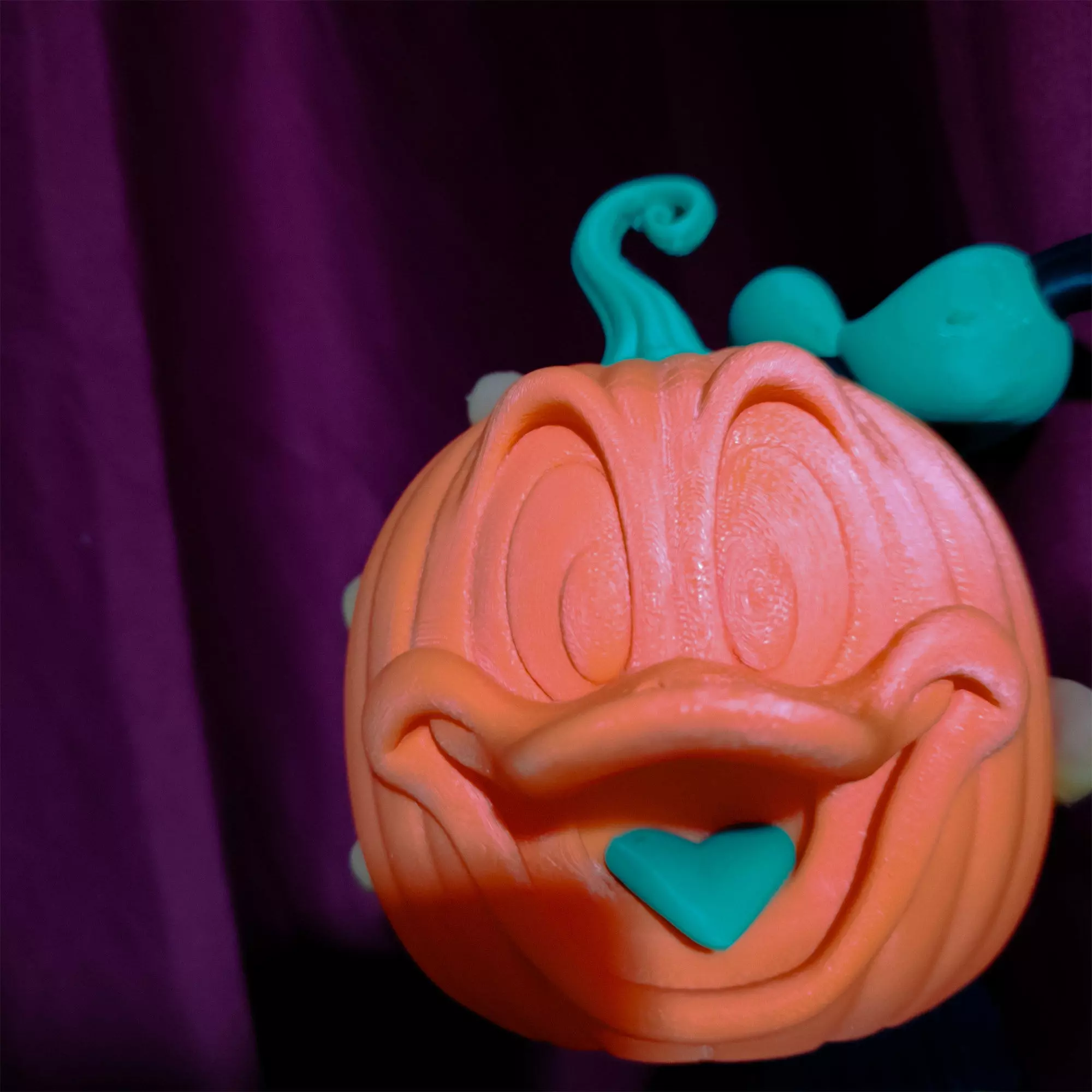 Donald Duck Carved Pumpkin Decor and Hollow 3MF MultiPart Model Free 3D print model_3