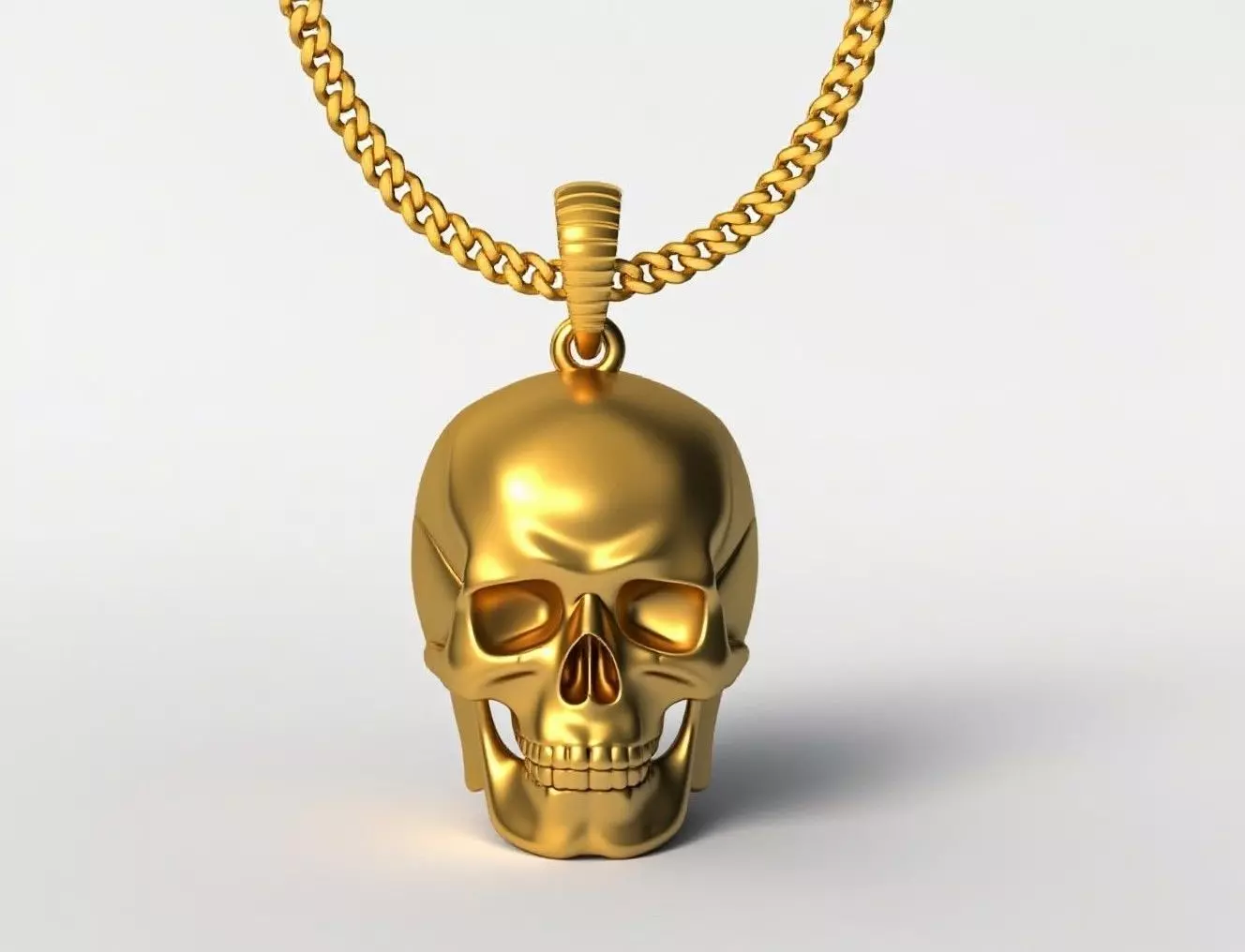 skull pendant charms - one inch pendant Free 3D print model