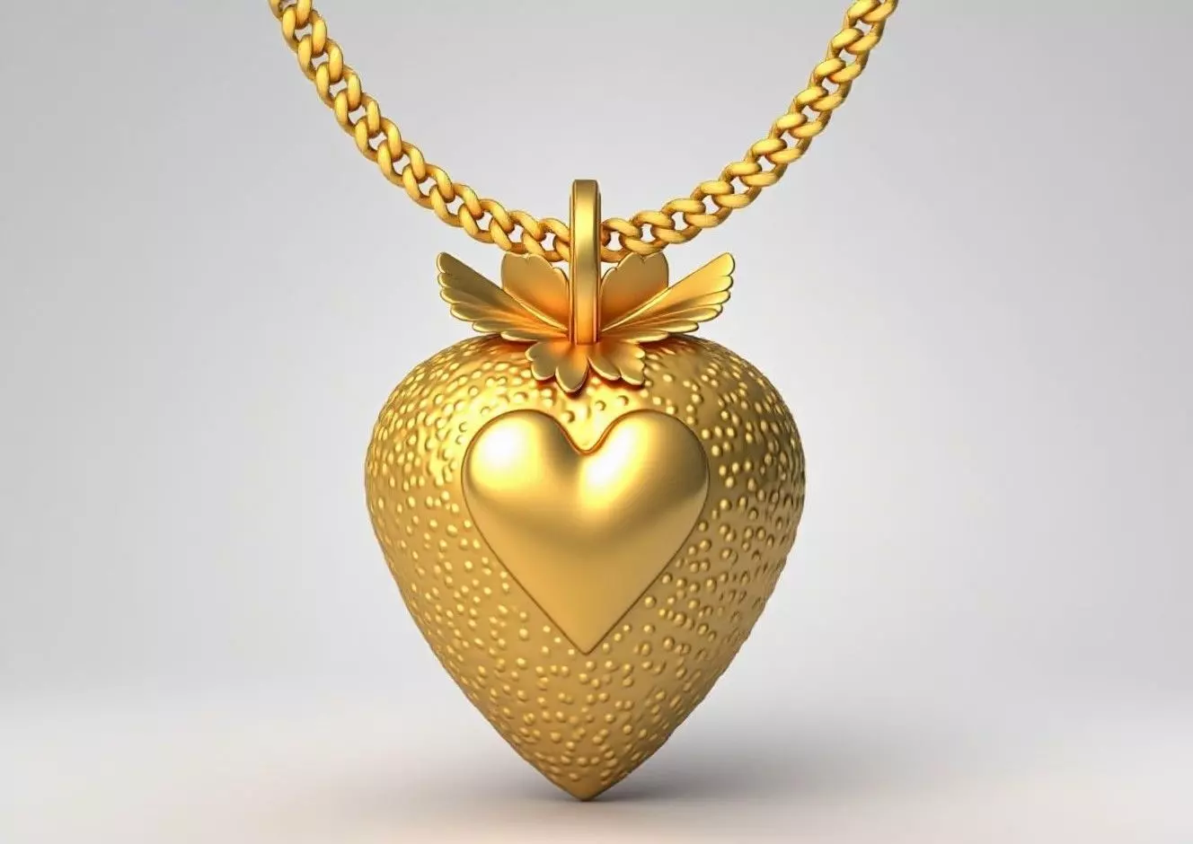 Heart Pendant STL 3D Model for Jewelry - One Inch Pendant 3D print model_0