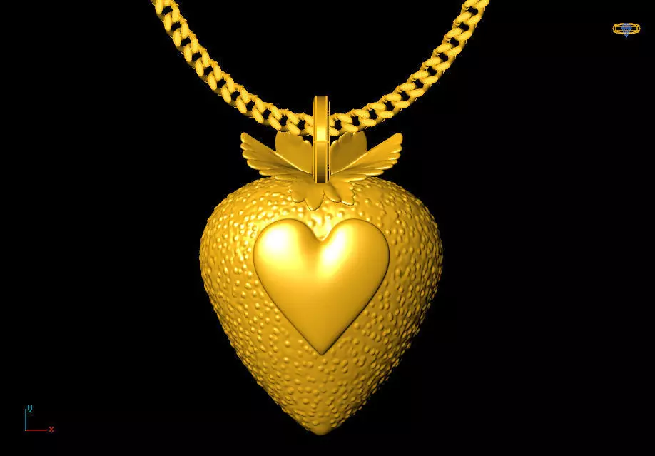 Heart Pendant STL 3D Model for Jewelry - One Inch Pendant 3D print model_1