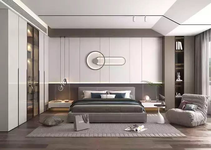 Modern Bedroom Scene 16
