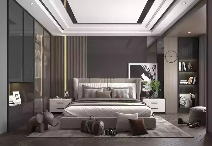 Modern Bedroom Scene 17