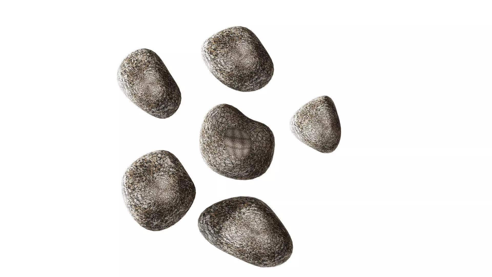 Set of stones 3D model_4