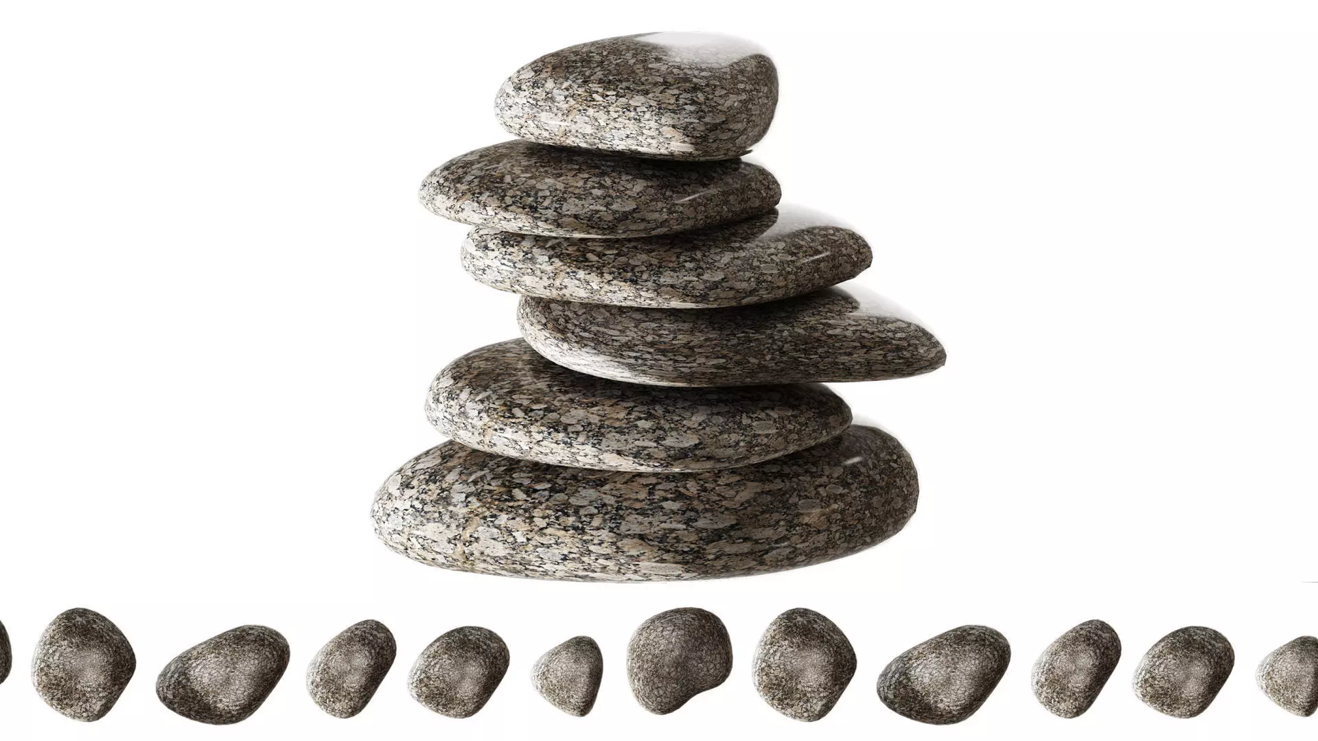 Set of stones 3D model_2