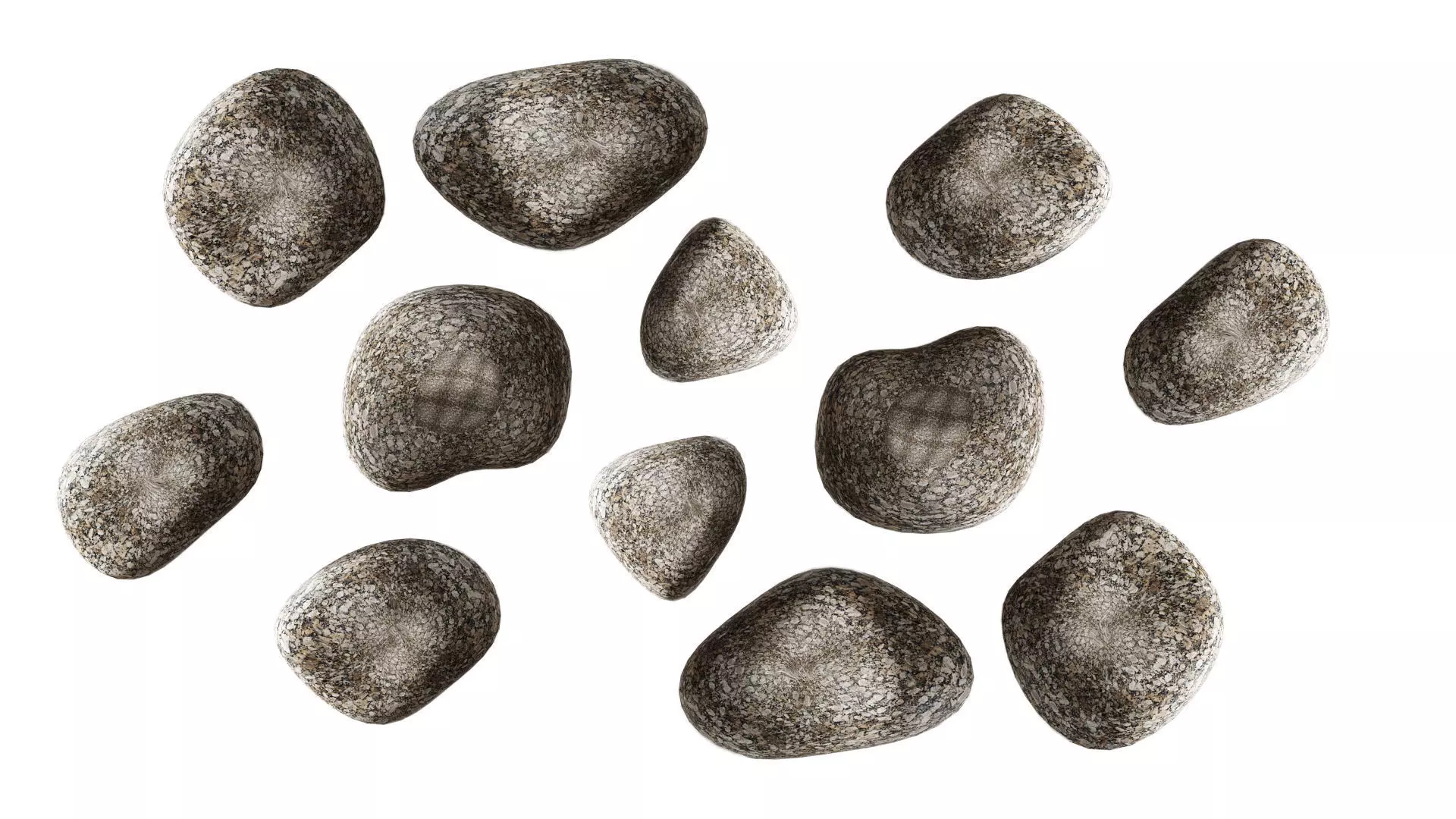 Set of stones 3D model_1