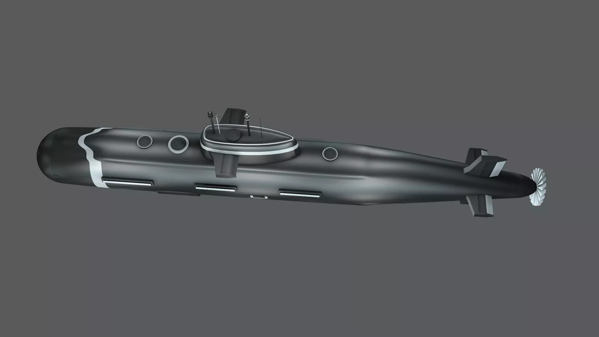 Submarine 3D model_7