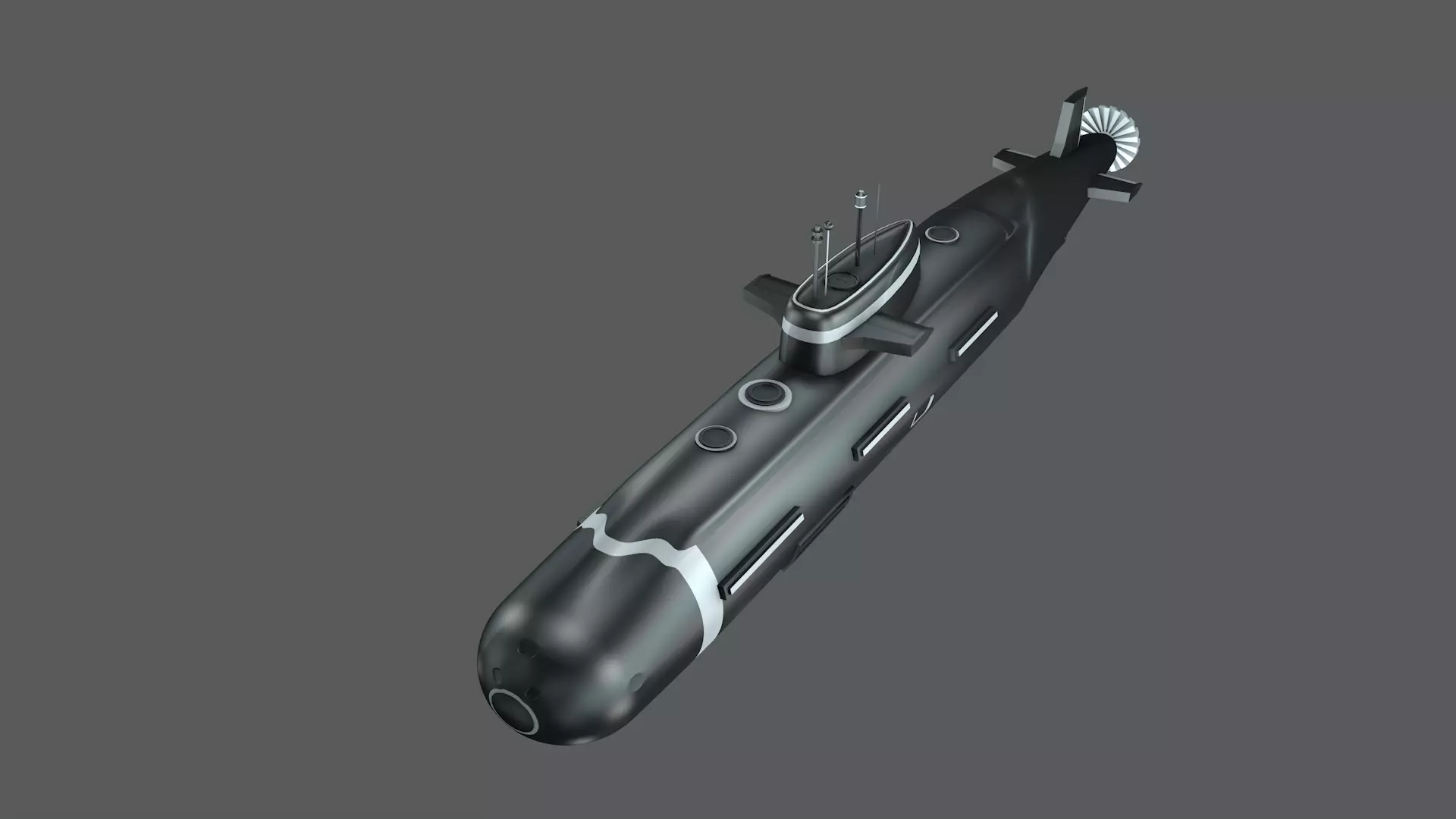 Submarine 3D model_4