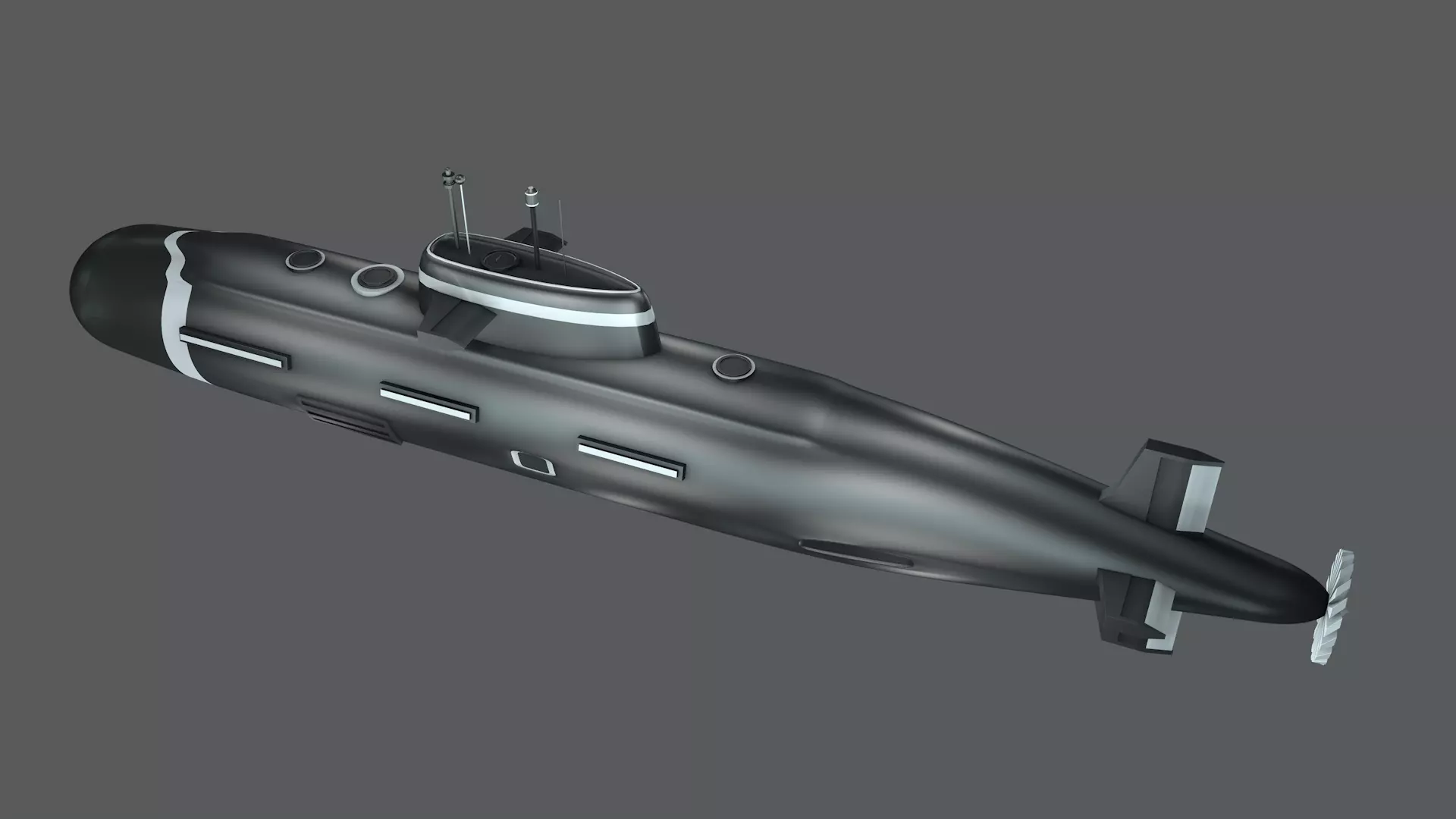 Submarine 3D model_6