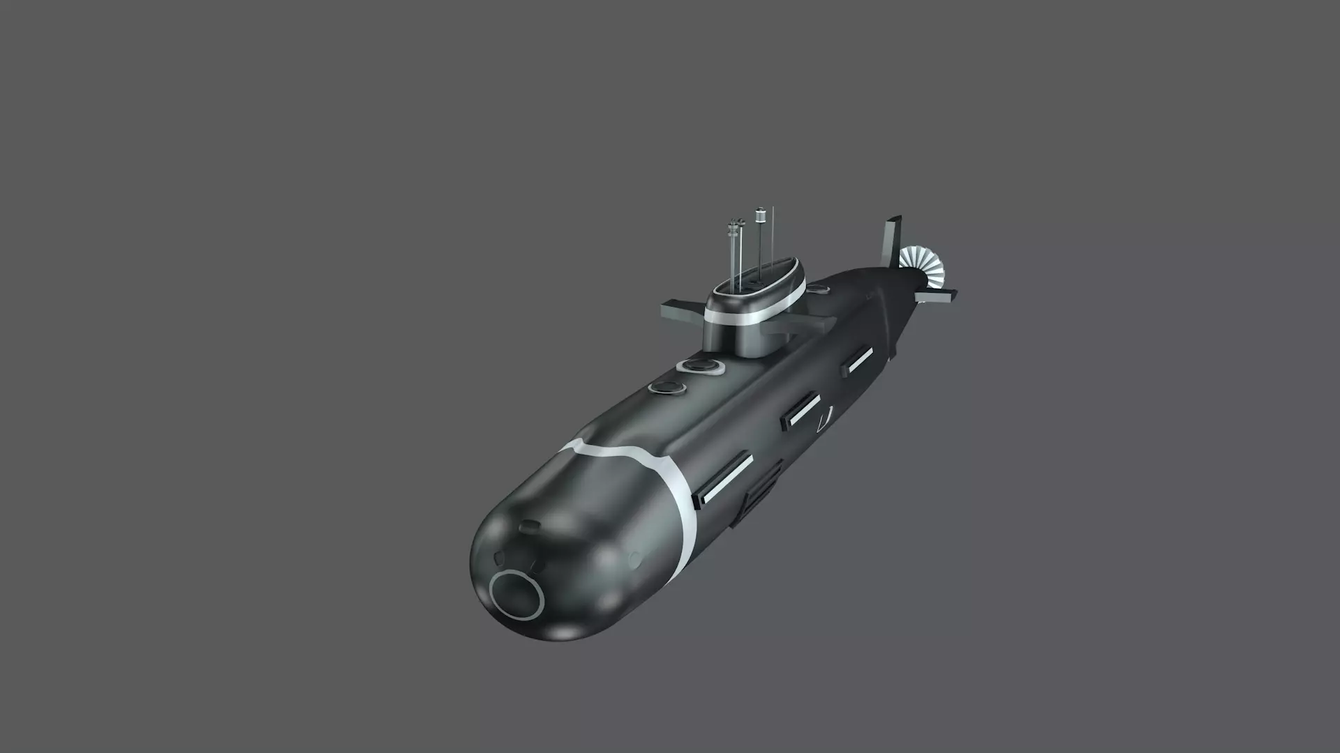 Submarine 3D model_3