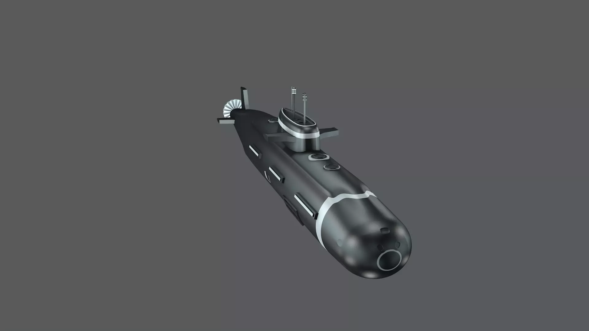 Submarine 3D model_2
