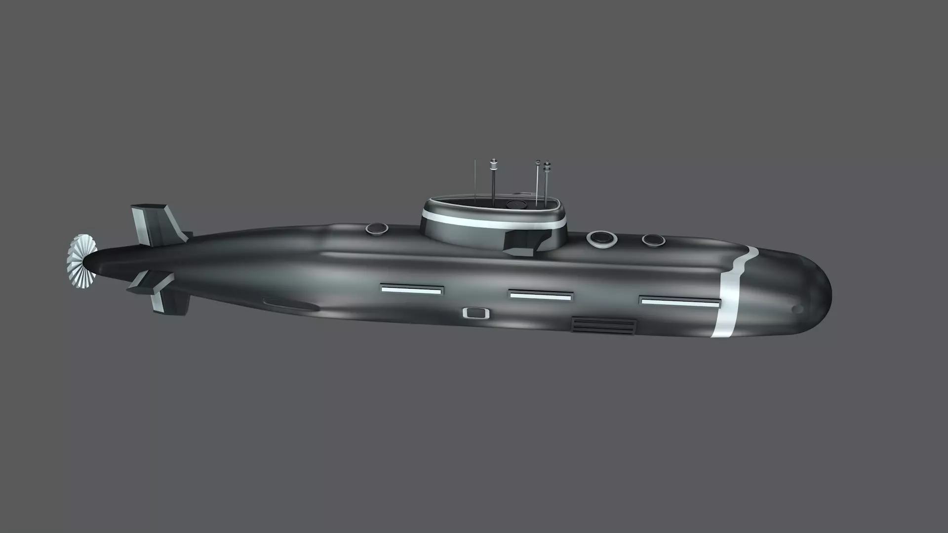 Submarine 3D model_0