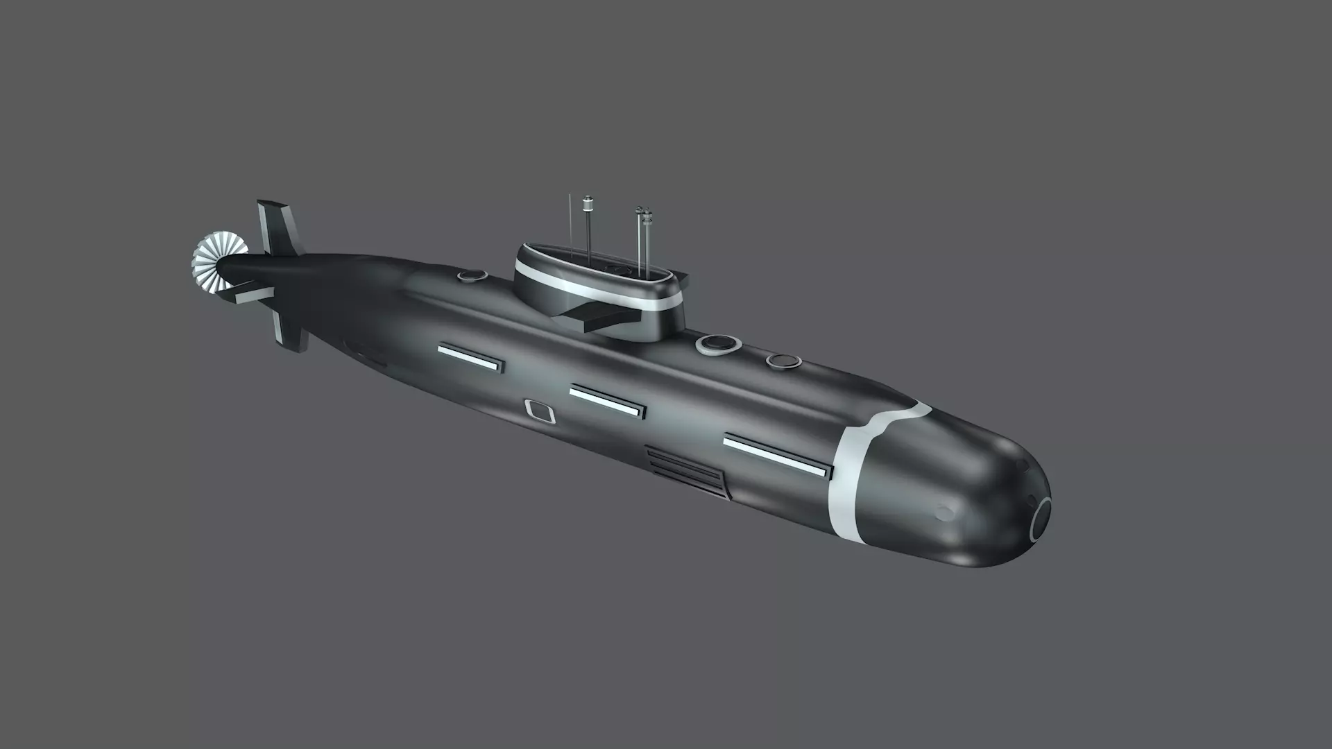 Submarine 3D model_1