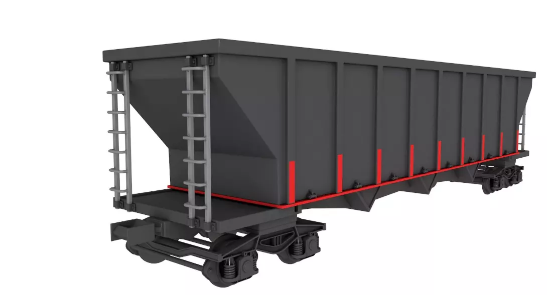 Railroad Box Car 3D model_0