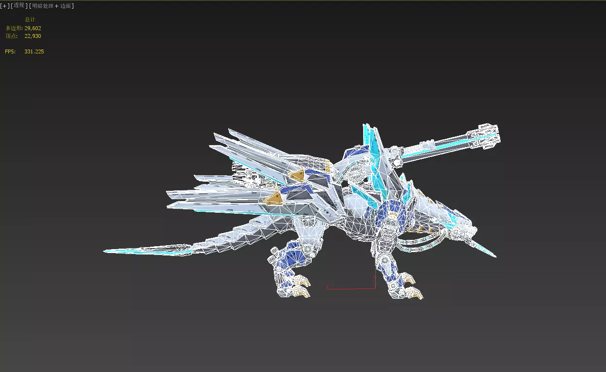 Mecha Tiger Low-poly 3D model_17