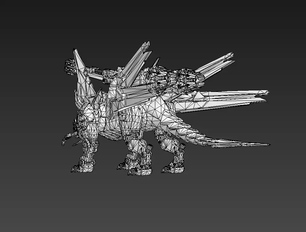 Mecha Tiger Low-poly 3D model_22