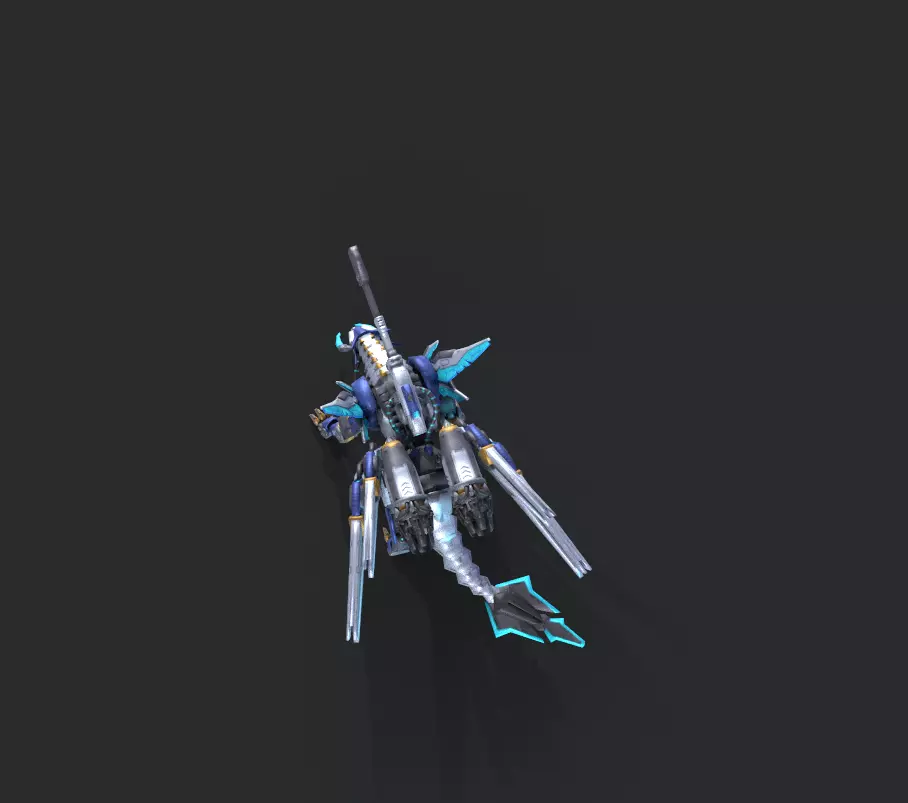 Mecha Tiger Low-poly 3D model_31